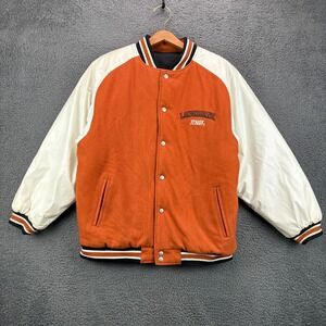 Collegiate Texas Longhorns Reversible Varsity Jacket Orange‎ White Mens XL